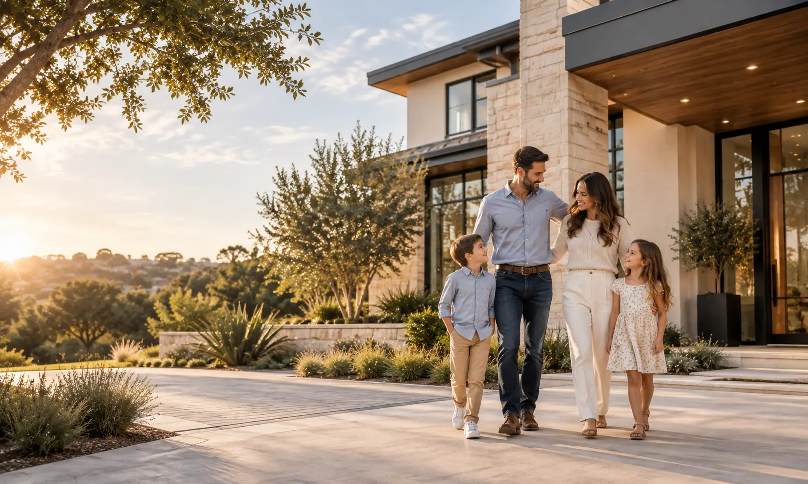 Texas family home on a bright day